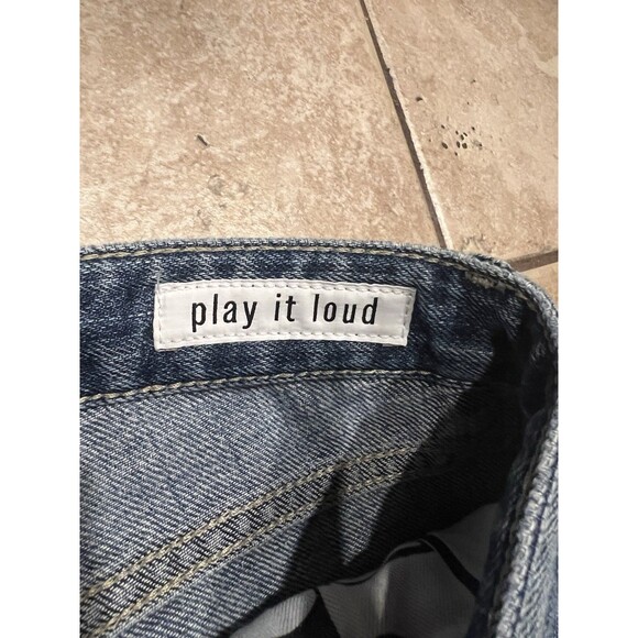 PT05 Jeans Mens 32 Fits 34x27 Play It Loud Soul Slim Fit Blue Denim Jeans - Picture 4 of 13